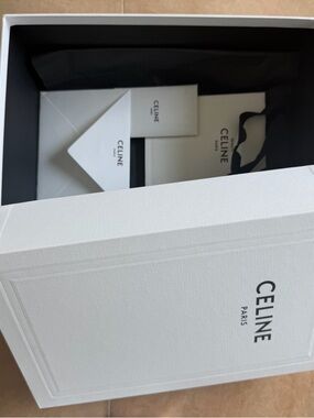 Celine White Branded Gift Box and Envelope